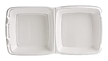 Dart Carryout Food Containers, 1 Compartment, 3 1/4" x 8 3/8" x 7 7/8", White, Pack Of 200