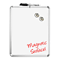 The Board Dudes 11"x14" Magnetic Dry-erase Board - 11" (0.9 ft) Width x 14" (1.2 ft) Height - White Metal Surface - Aluminum Frame - Rectangle - Mount - 1 Each 1 thumbnail image
