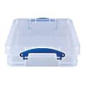 Really Useful Box® Plastic Storage Box, 11 Liters, 18" x 14" x 4 3/4", Clear 1 thumbnail image
