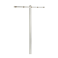 Honey-Can-Do 5-Line Outdoor Clothesline T-Post, 72"H x 3"W x 45 3/4"D, White