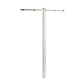 Honey-Can-Do 5-Line Outdoor Clothesline T-Post, 72"H x 3"W x 45 3/4"D, White 1 thumbnail image