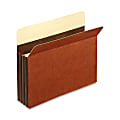 Pendaflex® File Pockets, Heavy-Duty, Letter Size, 3 1/2" Expansion, Brown, Box Of 25