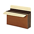 Pendaflex® File Pockets, Heavy-Duty, Extra-Wide Accordion, Letter Size, 3 1/2" Expansion, Brown, Box Of 10