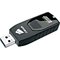Corsair Flash Voyager Slider USB 3.0 64GB USB Drive - 64 GB - USB 3.0 - Black - 5 Year Warranty