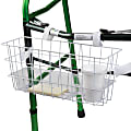 HealthSmart® Walker Basket With Tray And Cup Holder, 7"H x 16"W x 5 1/2"D, White