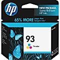 HP 93 Original Ink Cartridge - Inkjet - 220 Pages - Color - 1 Each 1 thumbnail image