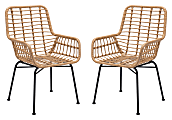 Zuo Modern Lyon Dining Chairs, Natural/Black, Set Of 2 Chairs 1 thumbnail image