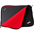 Lenovo Carrying Case (Sleeve) for 15.6" Notebook - Black, Red - Scratch Resistant, Dust Resistant, Shock Resistant, Scrape Resistant, Bump Resistant - Neoprene