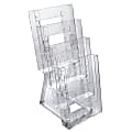 Azar Displays 4-Pocket Crystal Styrene Tiered Modular Brochure Holders, 13 1/4"H x 6 1/4"W x 7 1/2"D, Clear, Pack Of 2 1 thumbnail image