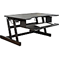 Lorell™ Sit-To-Stand Desk Riser, 16"H x 32"W x 21-1/2"D, Black