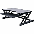 Lorell™ Sit-To-Stand Desk Riser, 16"H x 32"W x 21-1/2"D, Black 1 thumbnail image