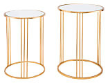Zuo Modern Magri Nesting Tables, Round, Gold, Set Of 2 Tables 1 thumbnail image
