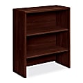 HON® 10700™ 33"W Radius-Edge Corner Desk Bookcase Hutch, Mahogany