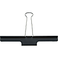 Lion Extra Large Binder Clips - X-Large - 3.4" Length x 5.9" Width - 110 Sheet Capacity - 1Each - Black 1 thumbnail image