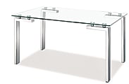Zuo Modern Roca Dining Table, 30"H x 59"W x 35 1/2"D, Stainless Steel 1 thumbnail image