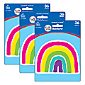 Carson Dellosa Education Cut-Outs, Kind Vibes Rainbow, 36 Cut-Outs Per Pack, Set Of 3 Packs