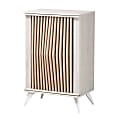 Baxton Studio Simona 24"W Mid-Century Modern Transitional 2-Door Storage Cabinet, Light Gray/Brown 1 thumbnail image