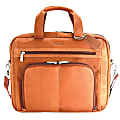 Kenneth Cole Reaction Colombian Leather Laptop Portfolio With 15.6" Laptop Pocket, Cognac 1 thumbnail image
