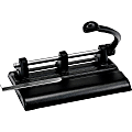 Master Products Power Handle 2/3-hole Paper Punch - 3 Punch Head(s) - 40 Sheet Capacity - 13/32" Punch Size - 10.9" x 7.5" x 11.1" - Black 1 thumbnail image