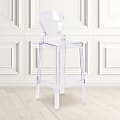 Flash Furniture Ghost Bar Stool With Tear Back, Transparent Crystal 1 thumbnail image