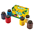 Crayola 6-color Acrylic Paint Set - 2 oz - 6 / Set - Deep Red, Brilliant Yellow, Burnt Umber, Ivory Black, Titanium White, Brilliant Blue