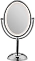 Conair Plastic Lighted Makeup Mirror, 8”H x 4-3/4”W x 1/2”D, Polished Chrome 1 thumbnail image
