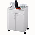 Safco® Refreshment Cart With Drawer, 31"H x 23"W x 18 3/4"D, Gray
