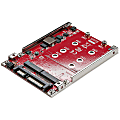 StarTech.com Dual-Slot M.2 to SATA Adapter - M.2 SATA Adapter for 2.5" Drive Bay - M.2 Adapter - M.2 SSD Adapter - M.2 NGFF SSD Adapter - RAID - 2 x SSD Supported - Serial ATA/600 Controller - RAID Supported 0, 1, Concatenation - 2 x Total Bays