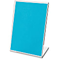 Deflecto Mini Tabletop Sign Holder - Support 1.50" x 2" Media - Plastic - 10 / Bag - Clear 1 thumbnail image