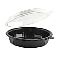 Anchor Packaging Gourmet Classics® Hinged Clamshell Containers, 1.25 Qt, 9-1/2" x 2-13/16", Clear/Black, Pack Of 100 Containers 1 thumbnail image