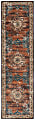 Linon Washable Area Rug, 2' x 8', Crispin Russet/Ivory 1 thumbnail image