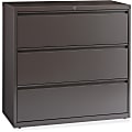 Lorell® 42"W x 18-5/8"D Lateral 3-Drawer File Cabinet, Medium Tone Gray 1 thumbnail image