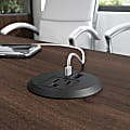 Bush Business Furniture 2-inch Desktop Power Grommet with AC Outlet and USB-A/USB-C Ports, Black, Standard Delivery 1 thumbnail image