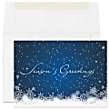 Custom Full-Color Holiday Cards With Envelopes, 7" x 5", Seasonal Flurries, Box Of 25 Cards/Envelopes