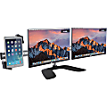 CTA Digital Tri-Screen VESA and Tablet Workstation - 20.5" Height x 48.4" Width x 11.8" Depth - Desktop, Tabletop
