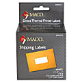 MACO® Direct Thermal White Shipping Labels, MACM86202, Permanent Adhesive, 2 1/8"W x 4"L, Direct Thermal, Bright White, 220 Per Roll