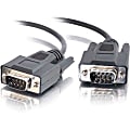 C2G 6ft DB9 M/M Cable - Black - 6 ft Data Transfer Cable - First End: 1 x 9-pin DB-9 RS-232 Serial - Male - Second End: 1 x 9-pin DB-9 RS-232 Serial - Male - Shielding - Black 1 thumbnail image