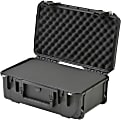SKB Cases iSeries Injection-Molded Mil-Standard Waterproof Case With Foam And Built-In Pull Handle And Wheels, 20-3/8"H x 11-1/2"W x 7"D, Black 1 thumbnail image