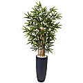 Nearly Natural Bamboo 48”H Artificial Tree With Cylinder Planter, 48”H x 24”W x 24”D, Green 1 thumbnail image