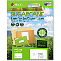 MACO® Laser/Ink Jet/Copier Sugarcane Internet Shipping Labels, MACMSL0200, Permanent Adhesive, 5 1/2"W x 8 1/2"L, Rectangle,White, Box Of 200