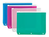 Office Depot® Brand Transparent Binder Pocket, Large, 8 1/2" x 10 1/2", Assorted Colors