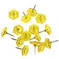 Fashion Pushpins, 3/5", Hexagon Shape, Yellow, Pack Of 60 1 thumbnail image