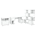 kathy ireland® Home by Bush Furniture Madison Avenue 60"W Computer Desk With Lateral File Cabinet And Bookcase, Pure White, Standard Delivery