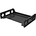 Deflecto Sustainable Office Stackable Desk Tray - 2.75" x 13"x 9" Depth - Desktop - Durable, Stackable - 30% Recycled - Black - Plastic - 1 Each 1 thumbnail image