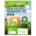 MACO Laser / Ink Jet File / Copier Sugarcane Address Labels - Permanent Adhesive - 1" Width x 2 5/8" Length - Rectangle - Inkjet, Laser - White - 30 / Sheet - 750 / Pack