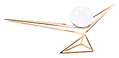 Zuo Modern Origami Orb Sculpture, 7 3/4"H x 20 1/8"W x 3 15/16"D, Gold 1 thumbnail image