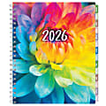 2025-2026 Global Excello Brands Essential PRO Daily/Weekly/Monthly Planner, 8-1/2" x 11", Rainbow Petals, November 2025 To December 2026 1 thumbnail image