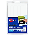 Avery® Removable Erasable Multipurpose Labels, 5429, 7/8" x 2 7/8", White, Pack Of 80