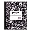 Roaring Spring® Composition Notebook, 9 3/4" x 7 1/2", 50 Sheets, 100 Pages, Black Marble
