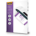 Fellowes Laminating Pouches, Type G, Glossy, 3 mil Thick, 9" x 14.50", Clear, Pack Of 100